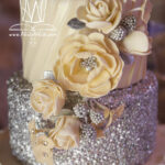 Sharon wedding cake close up flowers