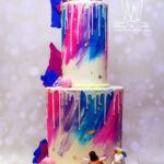 Rainbow Drip Wedding Cake